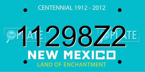 11298Z2 New Mexico License Plate