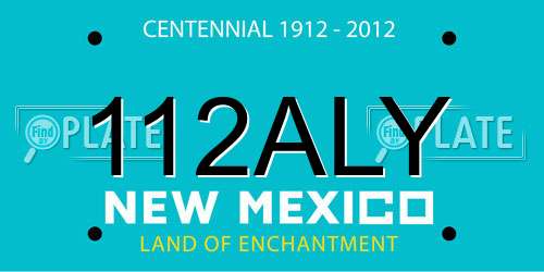 112ALY New Mexico License Plate