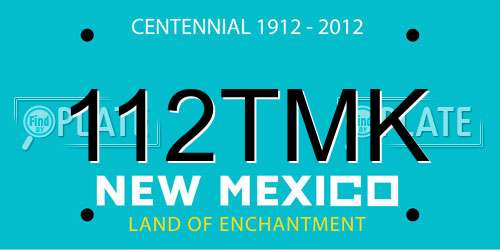 112TMK New Mexico License Plate
