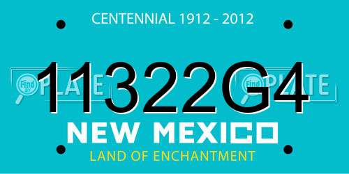 11322G4 New Mexico License Plate