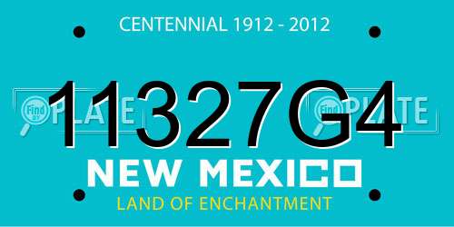 11327G4 New Mexico License Plate