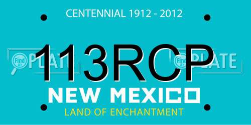 113RCP New Mexico License Plate