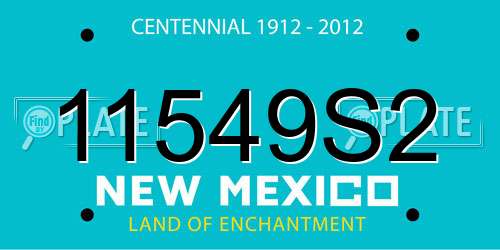 11549S2 New Mexico License Plate