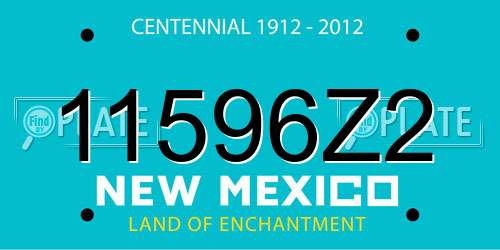 11596Z2 New Mexico License Plate