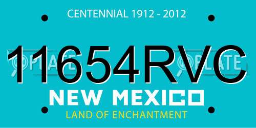 11654RVC New Mexico License Plate