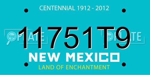 11751T9 New Mexico License Plate