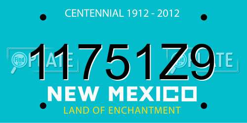 11751Z9 New Mexico License Plate