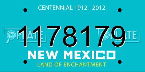 1178179 New Mexico License Plate