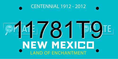 11781T9 New Mexico License Plate