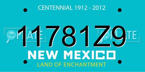 11781Z9 New Mexico License Plate