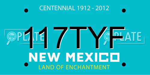 117TYF New Mexico License Plate