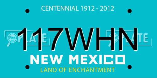 117WHN New Mexico License Plate