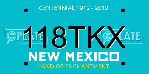 118TKX New Mexico License Plate