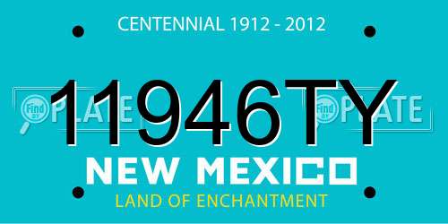 11946TY New Mexico License Plate
