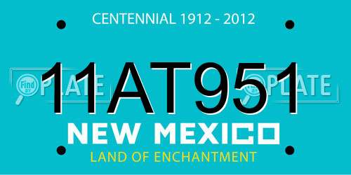 11AT951 New Mexico License Plate