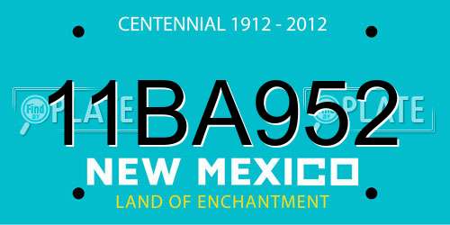 11BA952 New Mexico License Plate