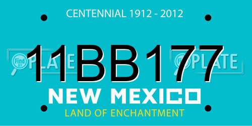 11BB177 New Mexico License Plate