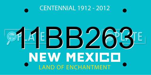 11BB263 New Mexico License Plate