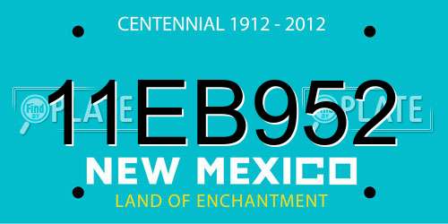 11EB952 New Mexico License Plate