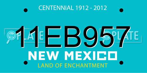 11EB957 New Mexico License Plate