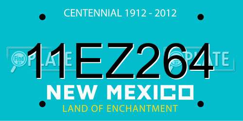11EZ264 New Mexico License Plate