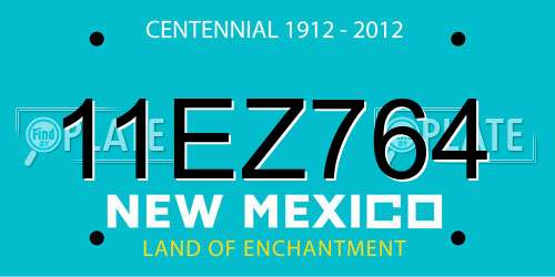 11EZ764 New Mexico License Plate