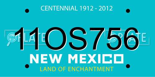 11OS756 New Mexico License Plate