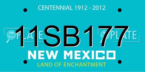 11SB177 New Mexico License Plate