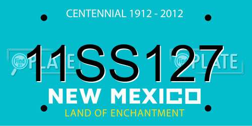 11SS127 New Mexico License Plate