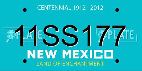 11SS177 New Mexico License Plate