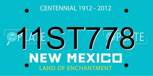 11ST778 New Mexico License Plate