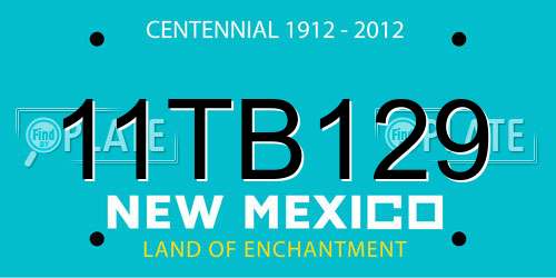 11TB129 New Mexico License Plate