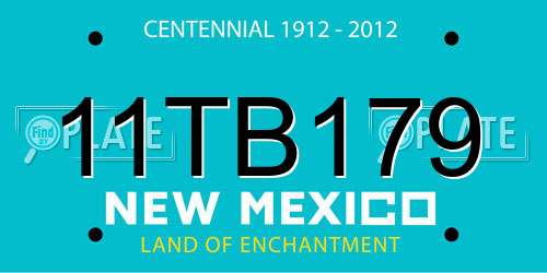 11TB179 New Mexico License Plate