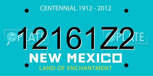 12161Z2 New Mexico License Plate