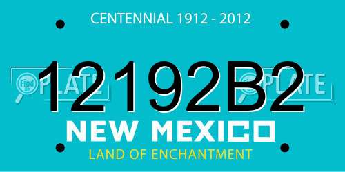 12192B2 New Mexico License Plate