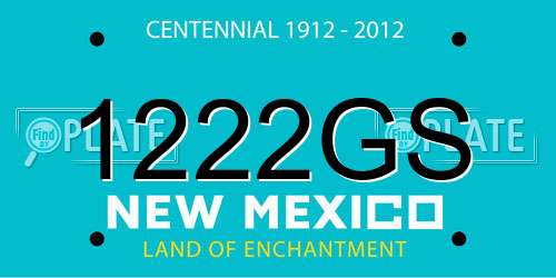 1222GS New Mexico License Plate
