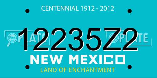 12235Z2 New Mexico License Plate