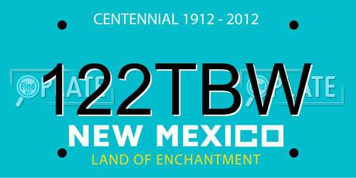 122TBW New Mexico License Plate
