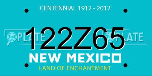 122Z65 New Mexico License Plate