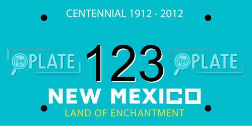 123 New Mexico License Plate