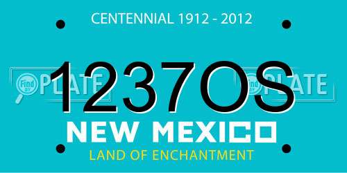 1237OS New Mexico License Plate