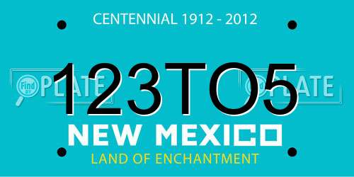 123TO5 New Mexico License Plate