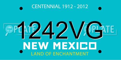 1242VG New Mexico License Plate