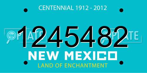1245482 New Mexico License Plate