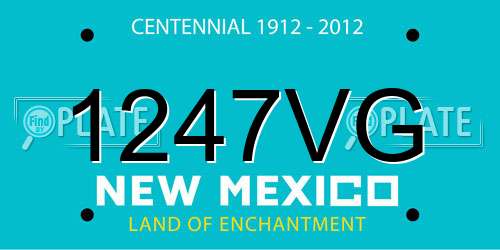 1247VG New Mexico License Plate