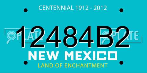12484B2 New Mexico License Plate