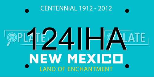 124IHA New Mexico License Plate