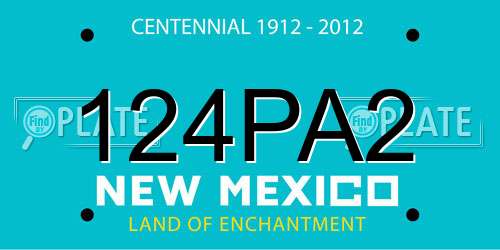 124PA2 New Mexico License Plate