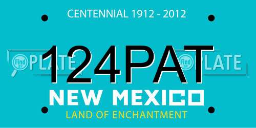 124PAT New Mexico License Plate