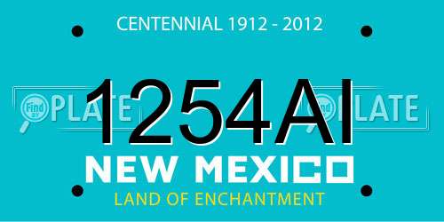 1254AI New Mexico License Plate